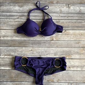 VS Blue Halter Bikini size 34B/XS